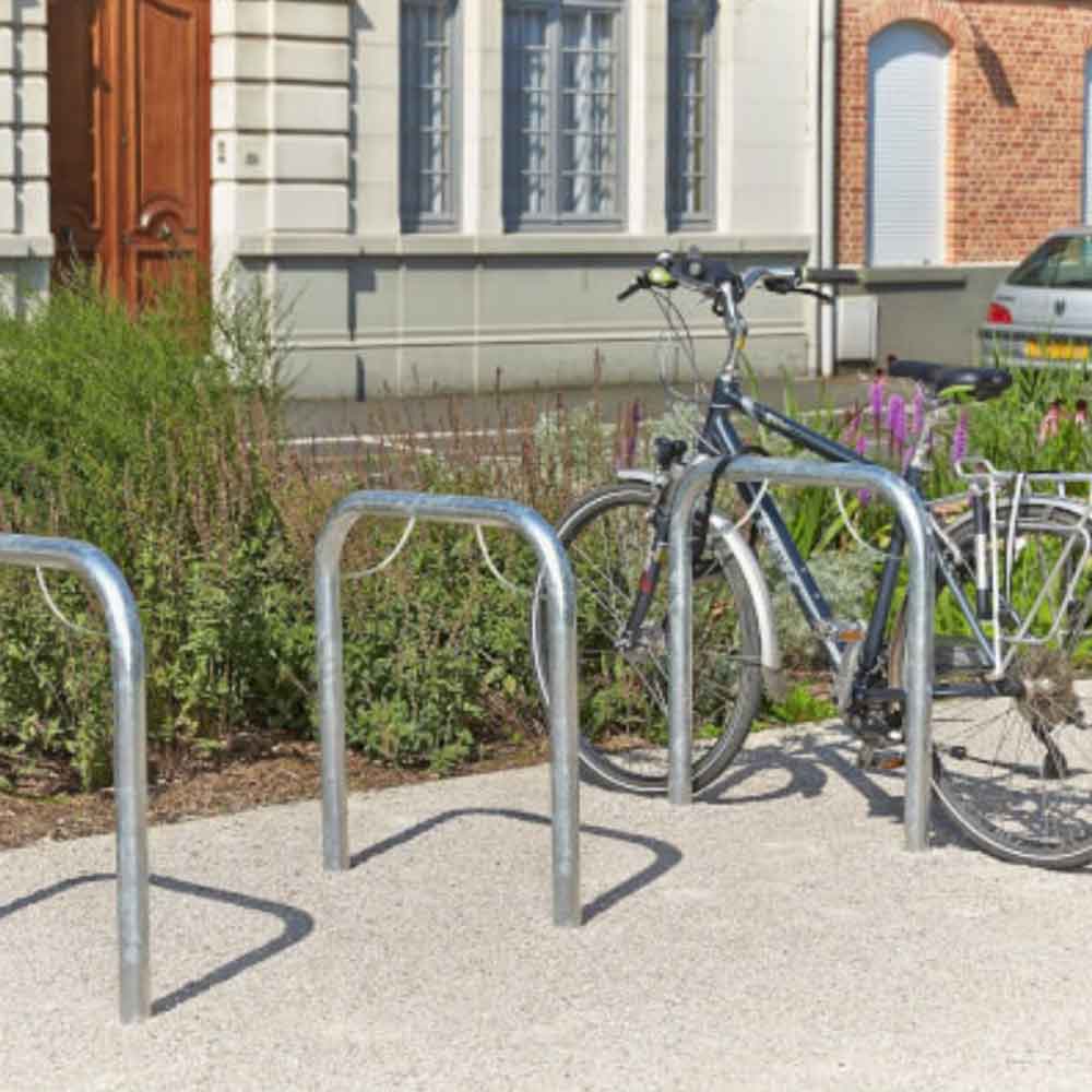 Fahrrad-Anlehnbügel mit 2 Stellplätzen - zum Aufdübeln oder Einbetonieren Fahrrad-Anlehnbügel mit 2 Stellplätzen - zum Aufdübeln oder Einbetonieren
