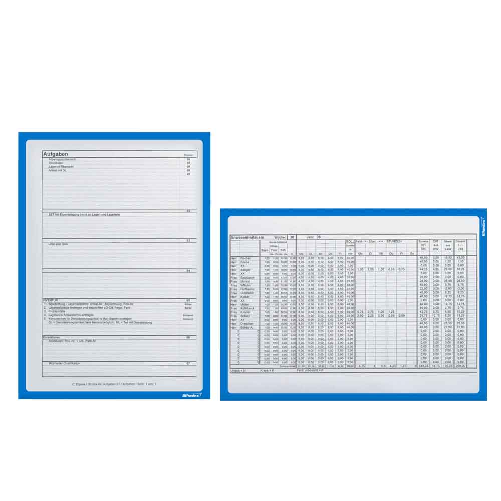 Infotaschen selbstklebend oben offen - verschiedene Formate - 10 Rahmenfarben