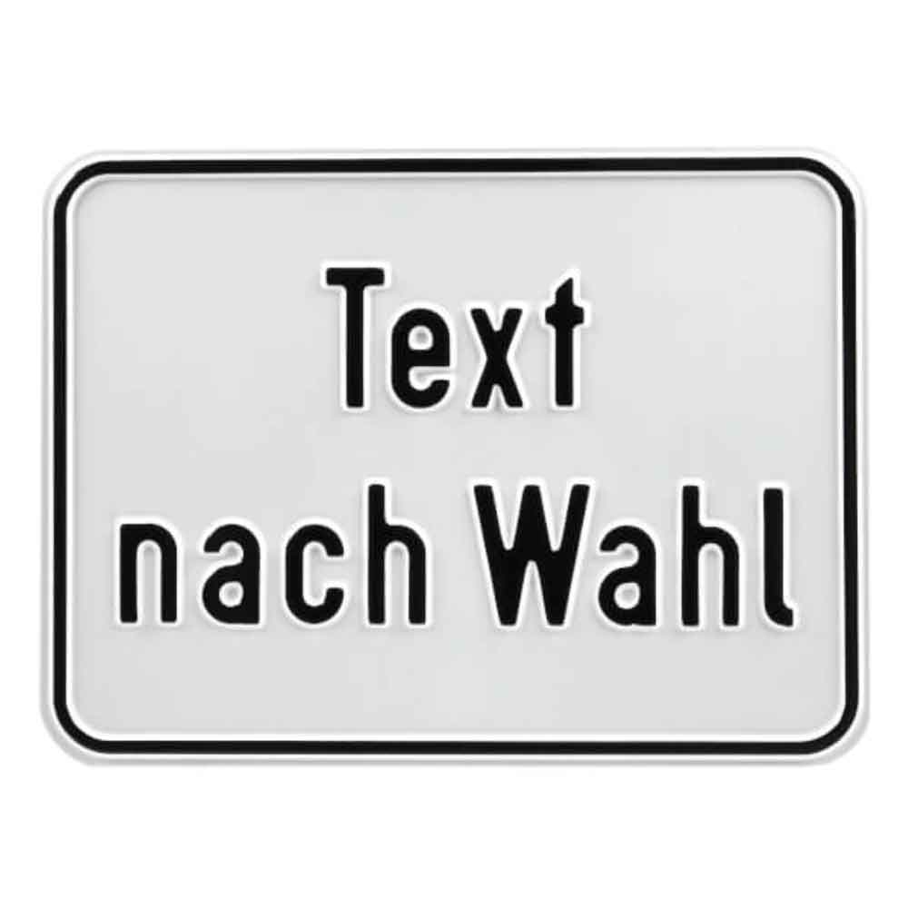 Individuell gefertigtes Aluminiumschild - erhaben geprägt - in vielen Größen - mit Wunschtext und Grundfarbe nach Wahl Individuell gefertigtes Aluminiumschild - erhaben geprägt - in vielen Größen - mit Wunschtext und Grundfarbe nach Wahl