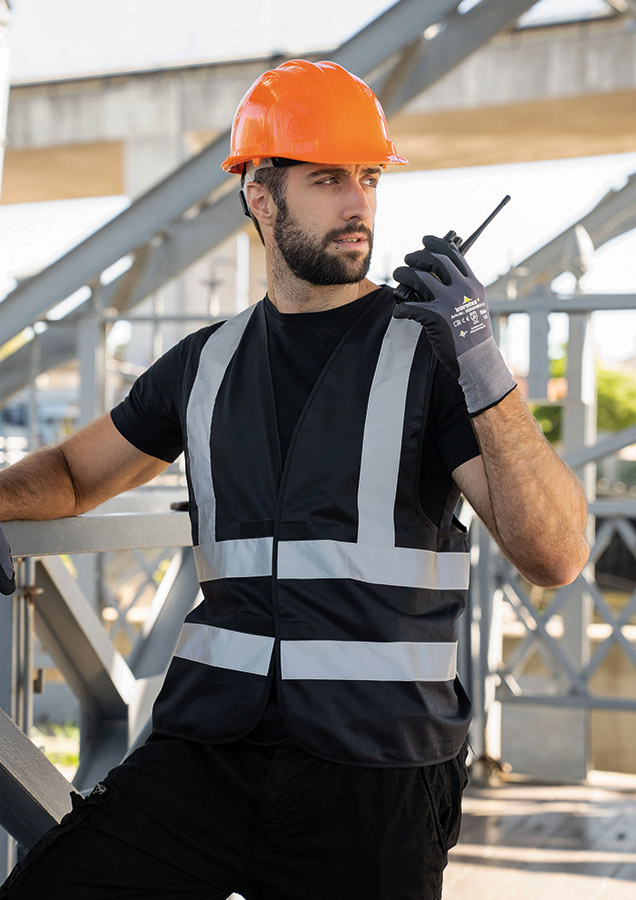 Korntex® Warnweste „Hannover“ - Vier Reflexstreifen - Signal-Gelb - M
