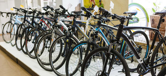 Übersichtlichkeit und Organisation im Fahrradladen