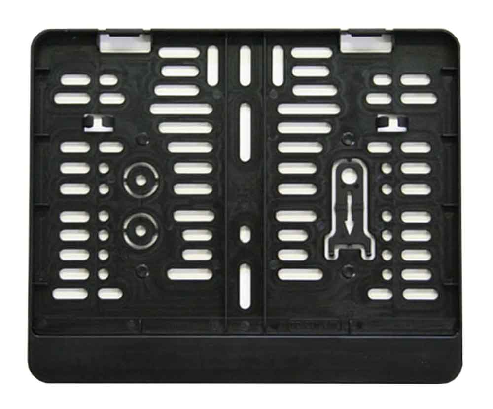 erut-twinline-schwarz-280x205mm-e13ec7 Kennzeichenhalter - 2-zeilig - für Zweiräder - Schwarz - Werbeaufdruck