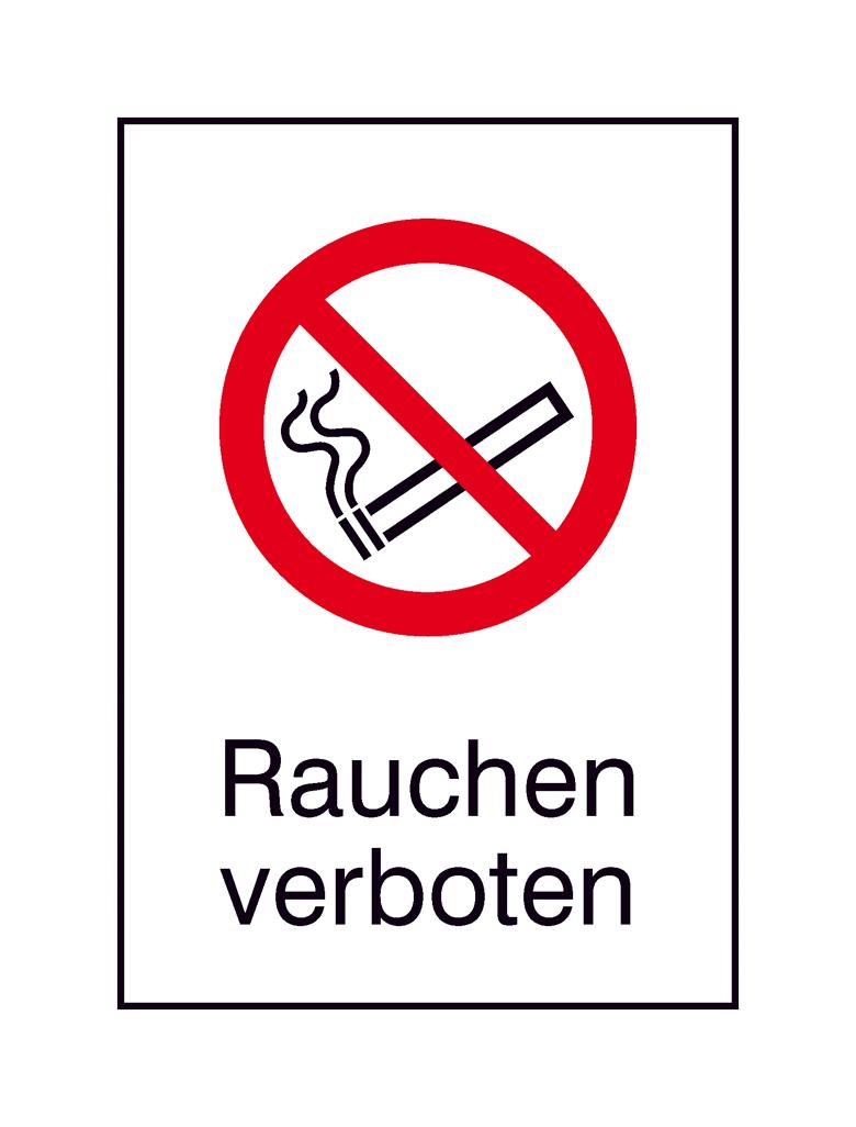Verbots-Kombischild - Rauchen verboten