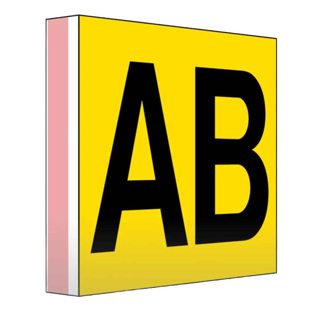 Regal- und Gangschild abgewinkelt - mit Klebestreifen - in vielen Größen - einseitiger oder beidseitiger Druck