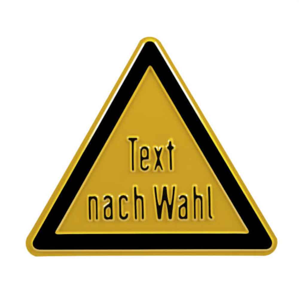 Individuell gefertigtes Aluminiumsschild - geprägt - Dreieck - mit Wunschtext und Grundfarbe nach Wahl Individuell gefertigtes Aluminiumsschild - geprägt - Dreieck - mit Wunschtext und Grundfarbe nach Wahl