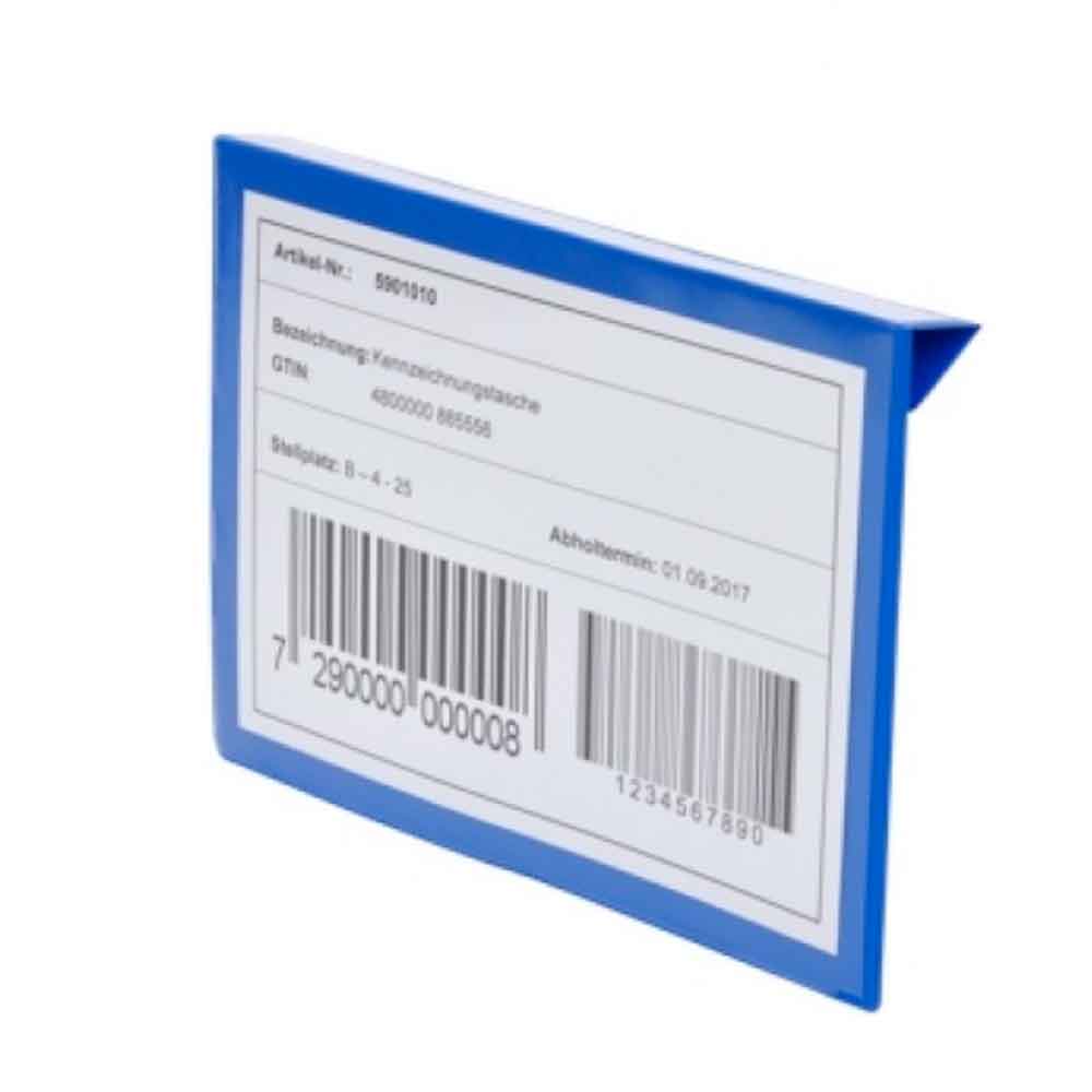 Kennzeichnungstasche für Aufsatzrahmen - DIN A6 quer - 4 Farben