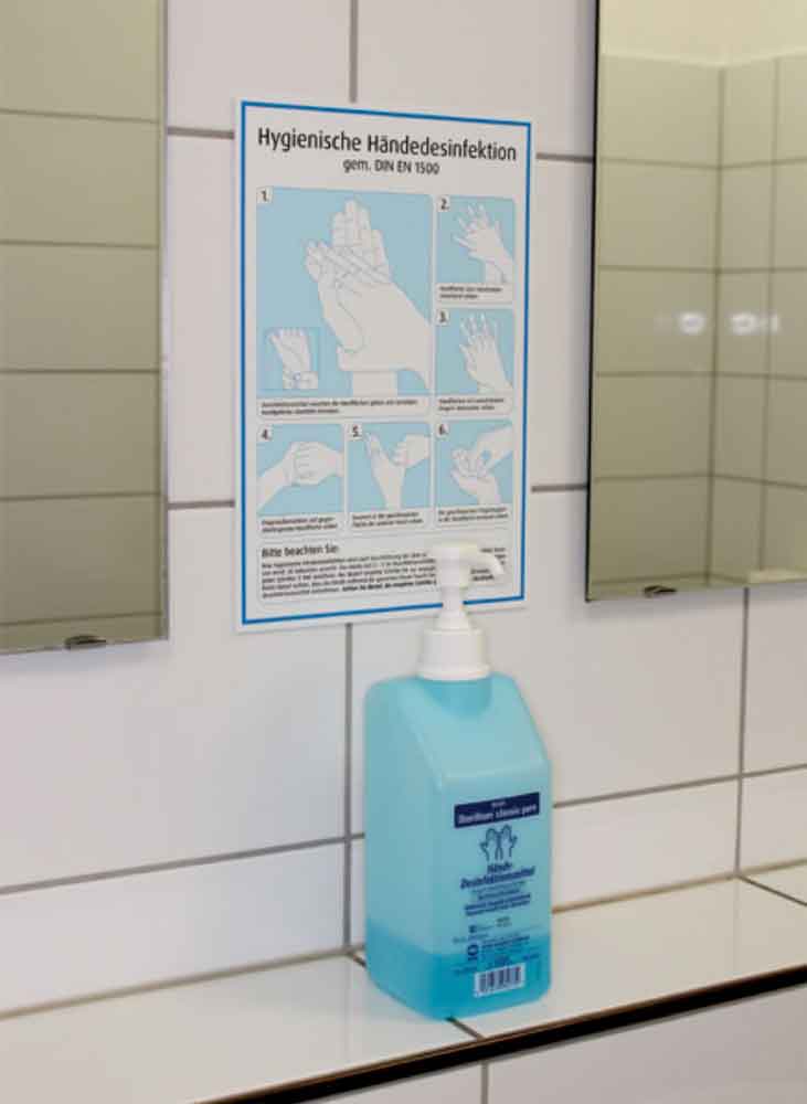 30-82-542-0-00-02-056-haendedesinfektionsplan-szene-25b116 Händedesinfektionsplan - Hygienische Händedesinfektion - Kunststoff