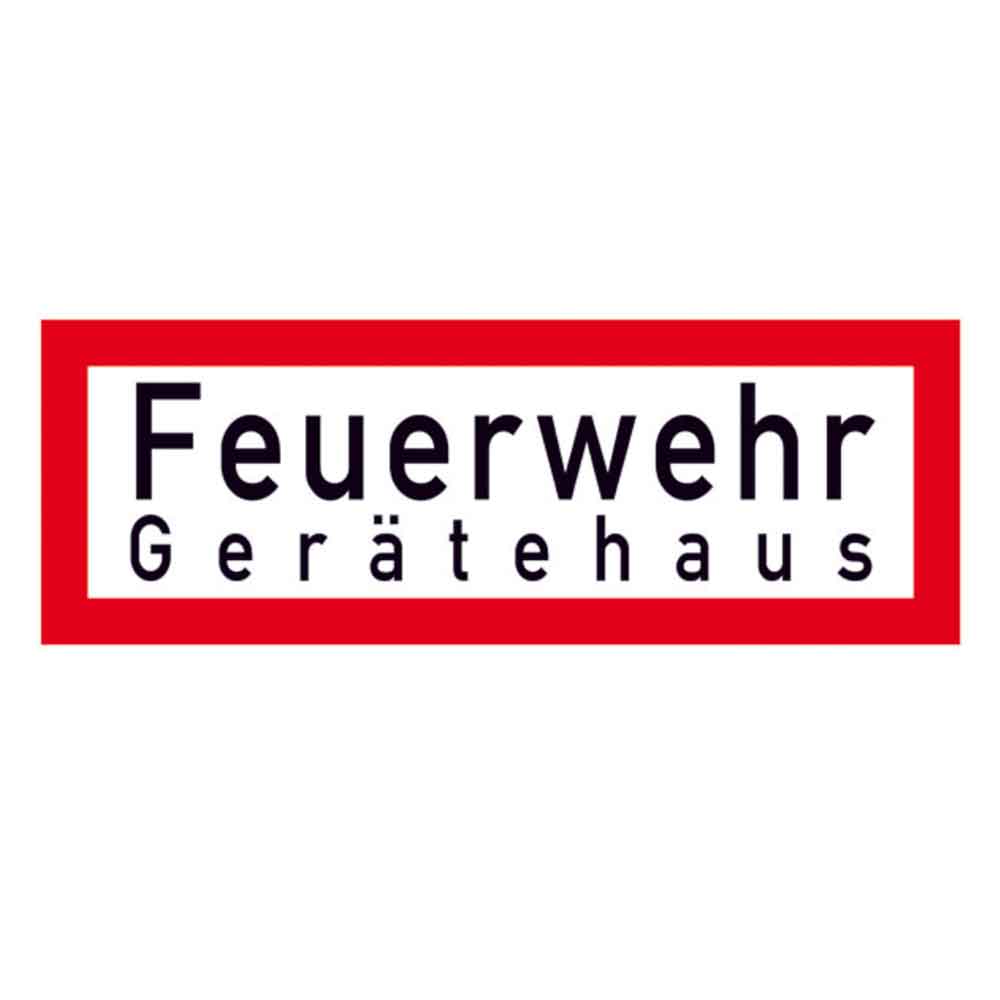 Hinweisschild für die Feuerwehr - Gerätehaus