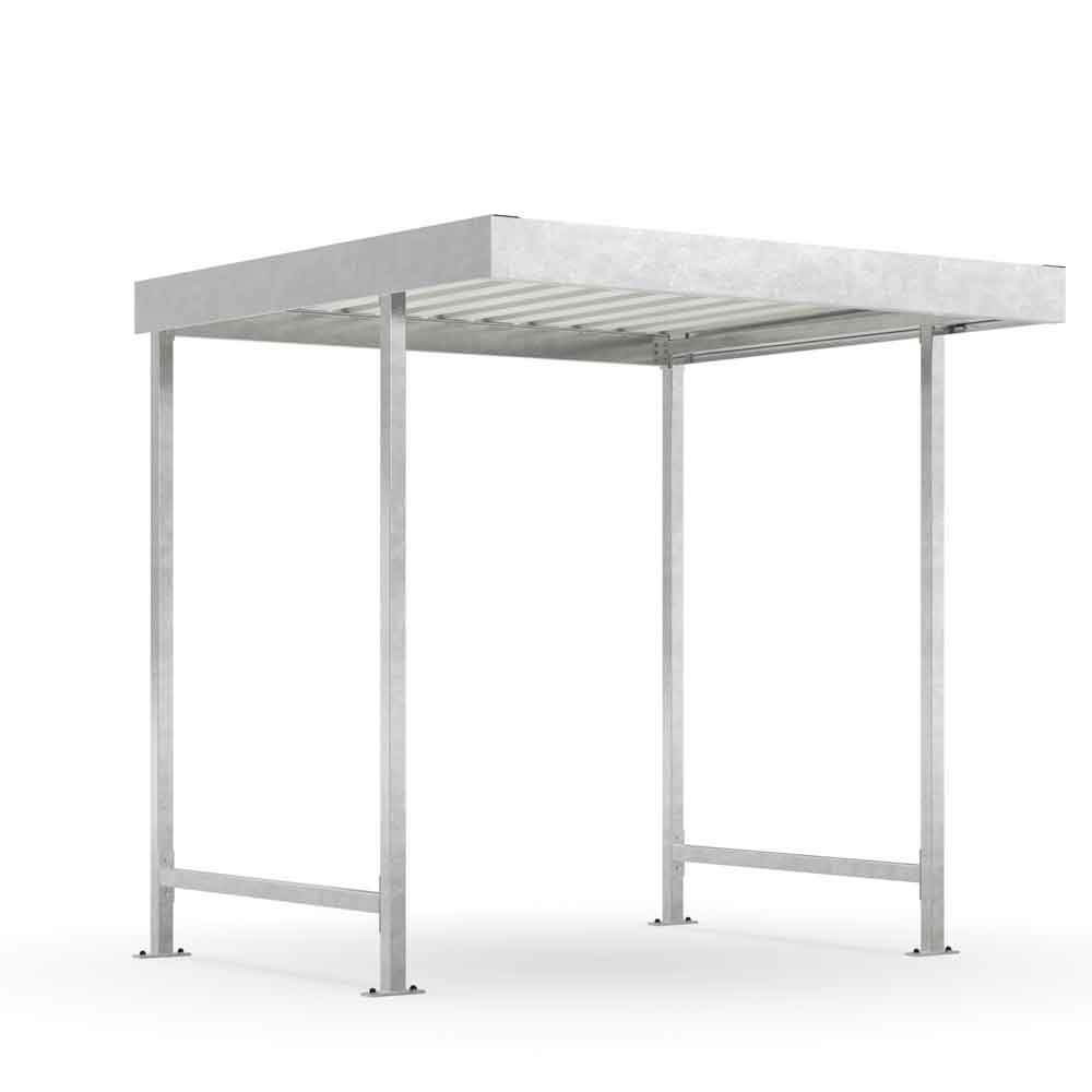 Materialüberdachung Leipzig L10 - als Bausatz - in Silber Materialüberdachung Leipzig L10 - als Bausatz - in Silber
