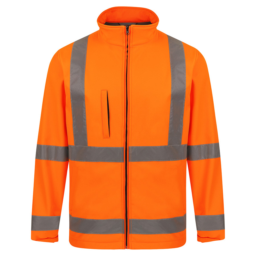 Korntex® Hi-Vis Softshelljacke „Turku“ - Signal-Orange - 3XL