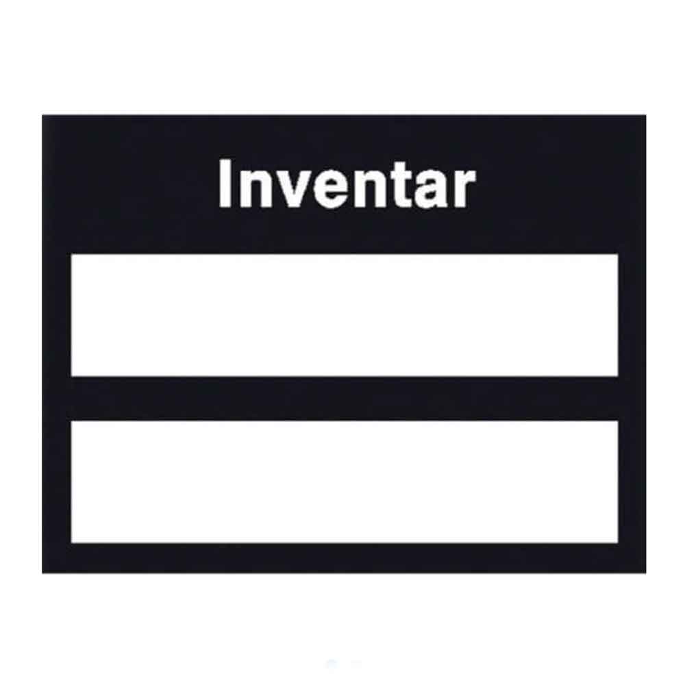Inventar-Etikett - Dokumentenfolie auf Bogen - mit 2 Beschriftungsfeldern - selbstklebend