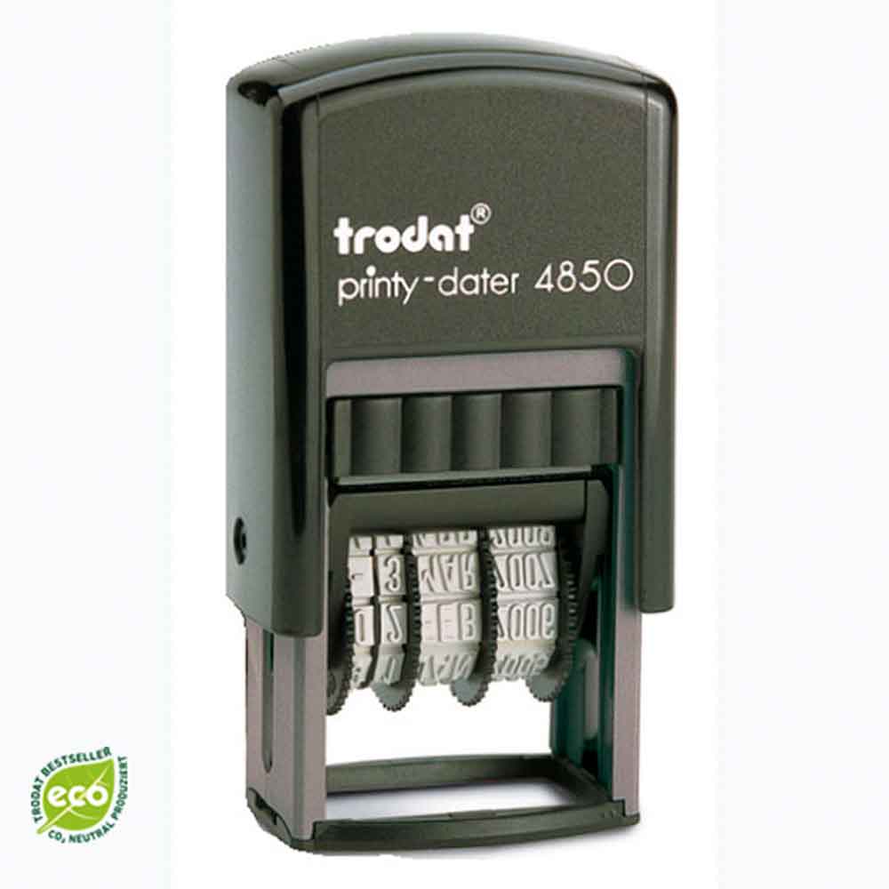 Trodat Printy 4850 - Datumstempel - 4 Standardtexte - 2-farbiges Kissen