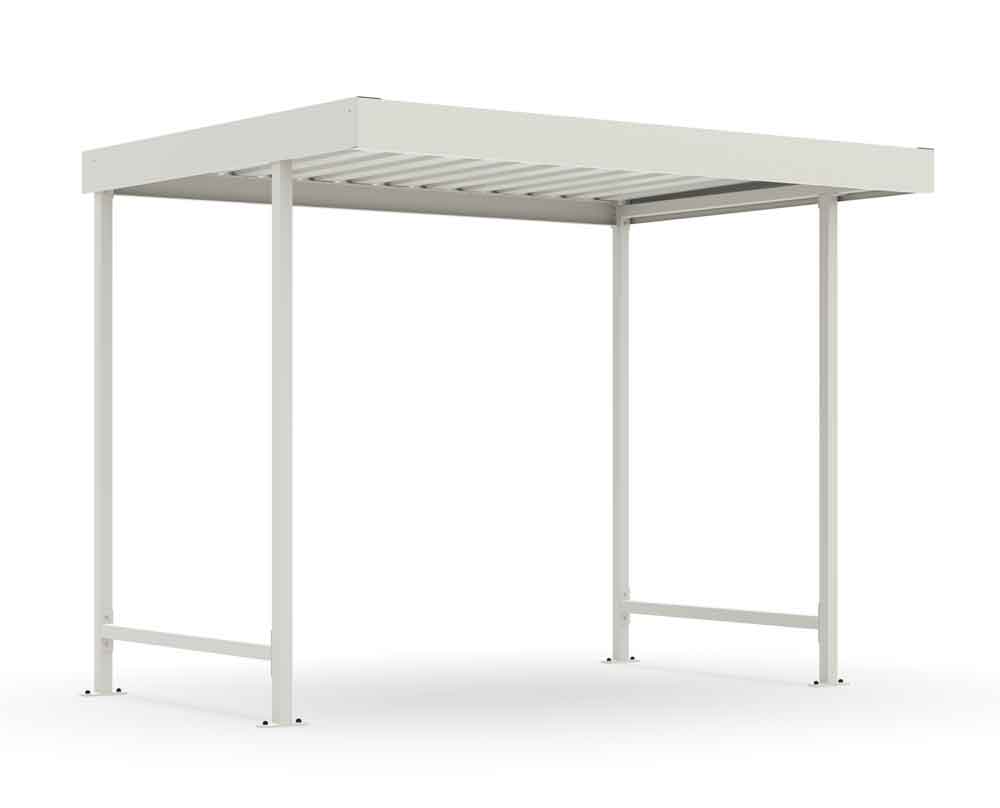 Materialüberdachung Leipzig L12 - als Bausatz - RAL 9002 Grauweiss Materialüberdachung Leipzig L12 - als Bausatz - RAL 9002 Grauweiss