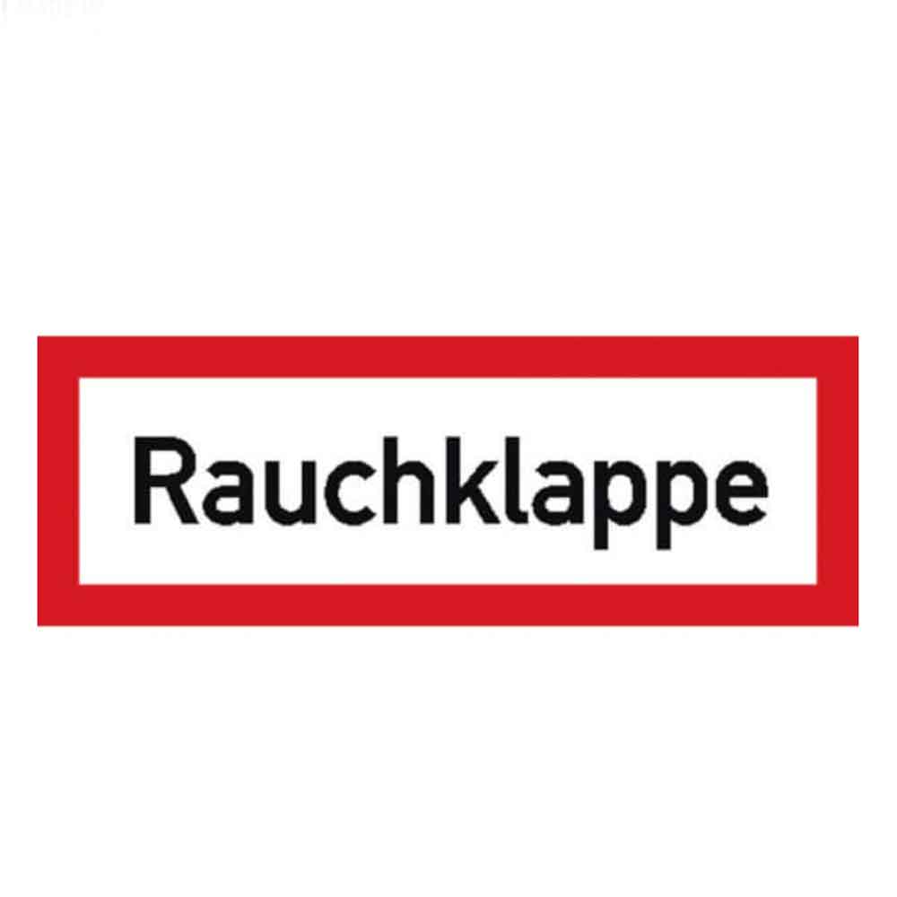 Hinweisschild für die Feuerwehr - Rauchklappe