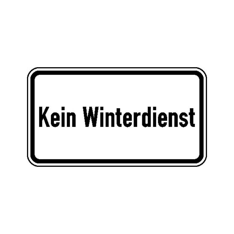 Zusatzzeichen - Kein Winterdienst - 2 Größen