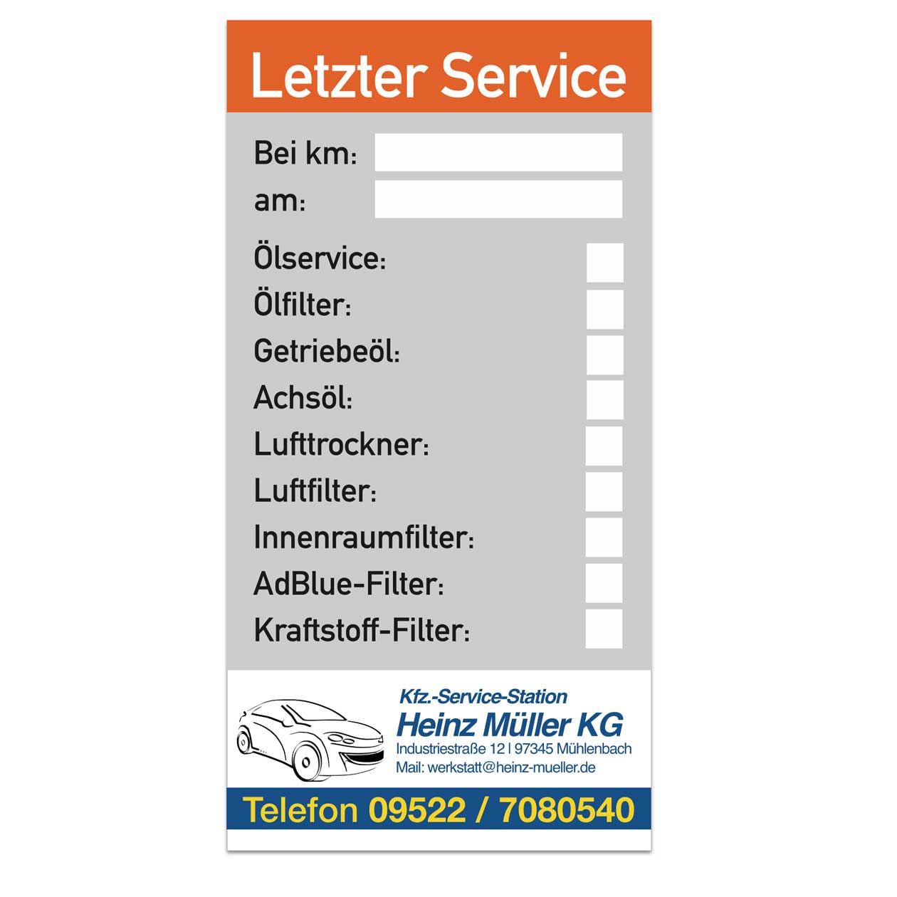 50-50-011-0-00-01-000-service-etikett-letzter-check-b2af39 Service-Aufkleber - für Nutzfahrzeug-Betriebe - mit Firmeneindruck - Hochformat
