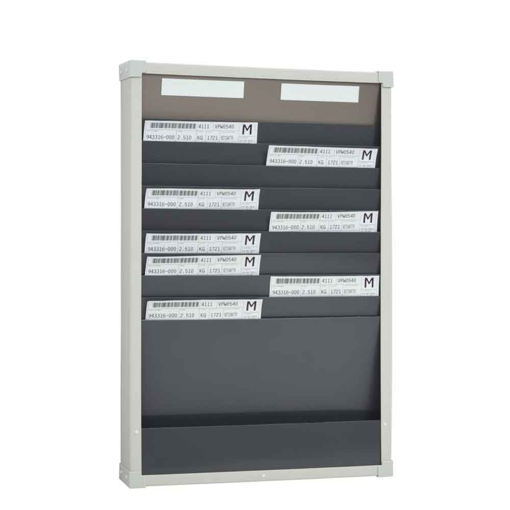 Metallische Karten-Sortiertafel - 2-reihig - 20 x DIN A4 Belege - H 750 mm