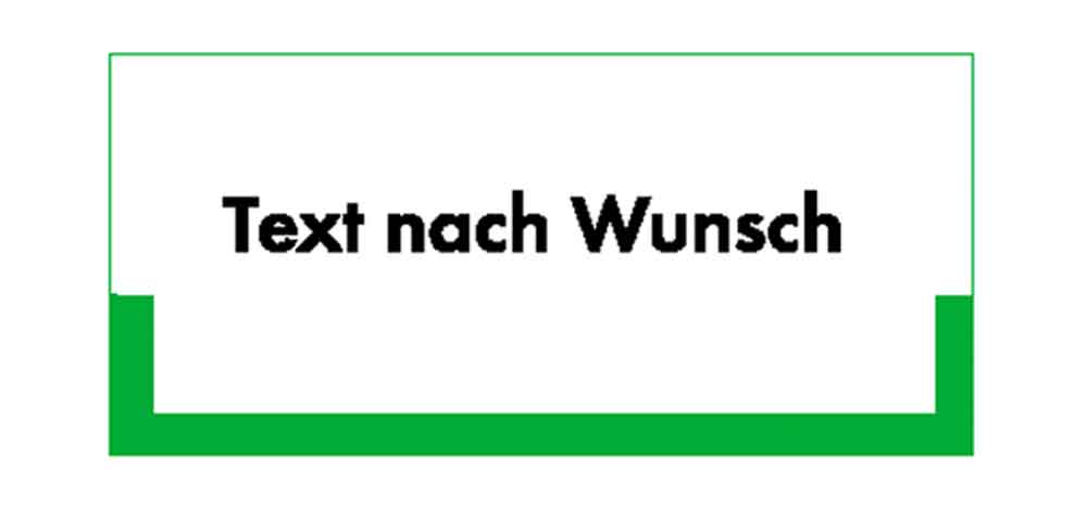 Abfallkennzeichnung - Individuelles Hinweisschild - mit Text nach Wahl (max. 20 Zeichen)