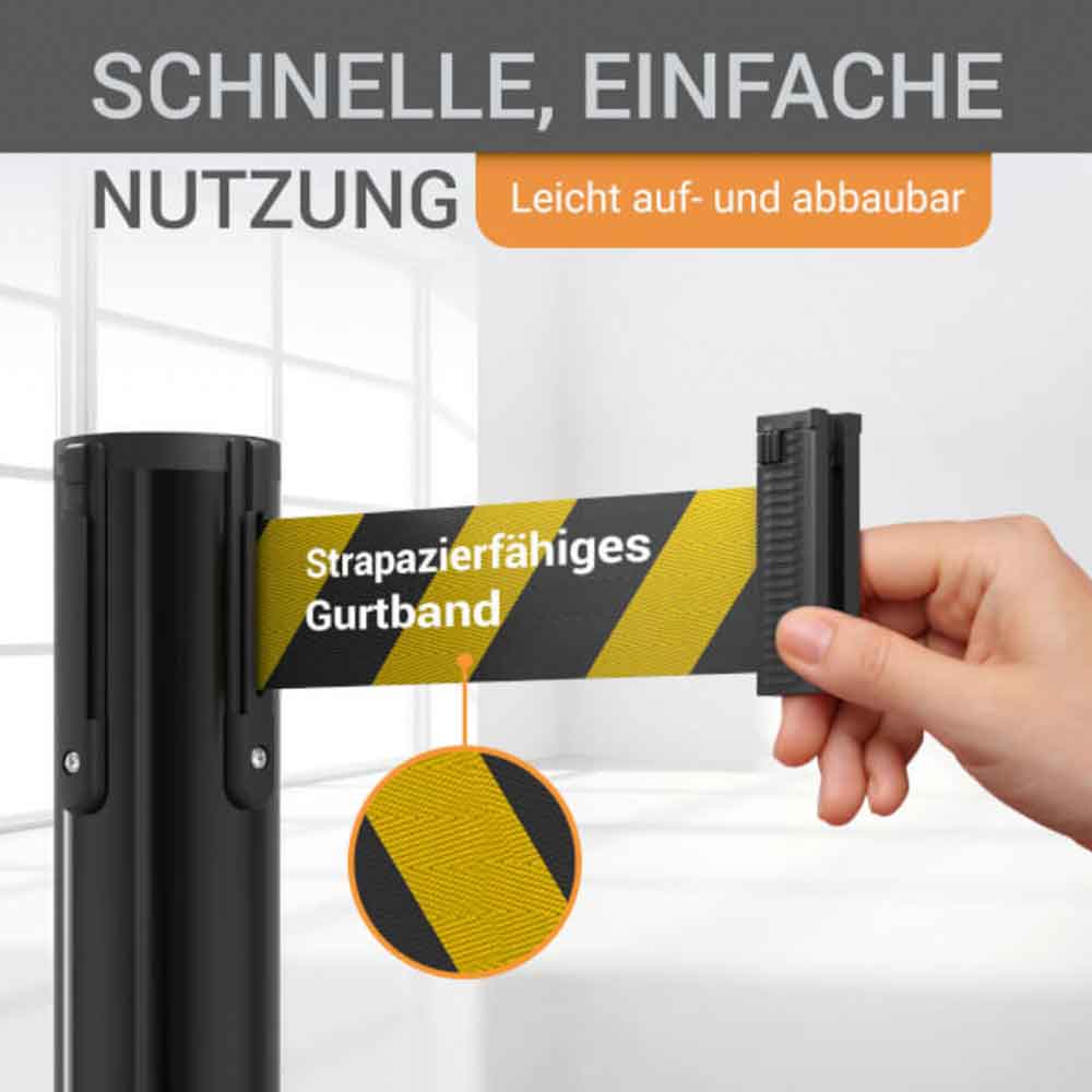 Gurtpfosten - aus hochwertigem Metall - in 7 Ausführungen