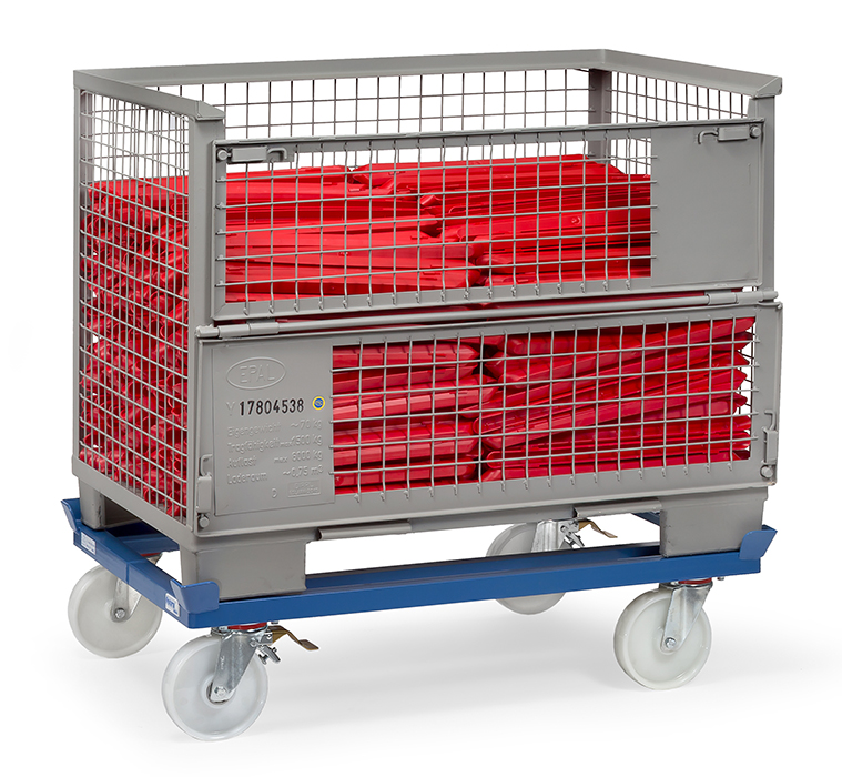 Trolleys für marktübliche Routenzüge - Zubehör - Paletten-Fahrgestell - Tragkraft 1050 kg