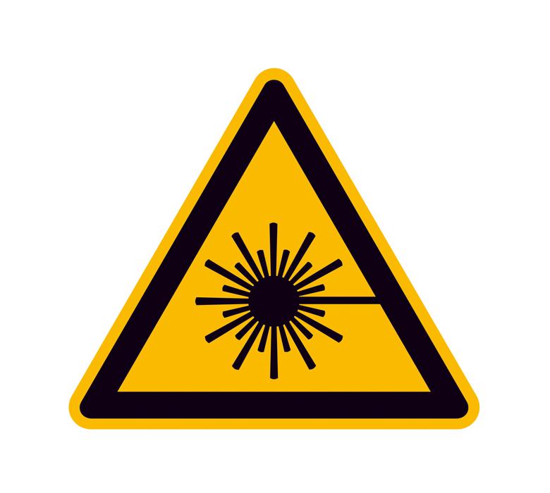 Warnschild - Warnung vor Laserstrahl