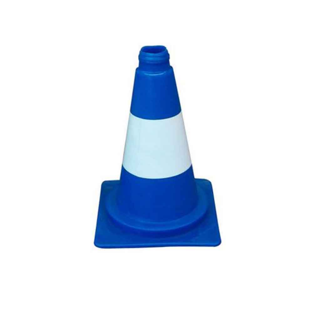 Leitkegel in einfacher Ausführung - Blau/Weiss - Höhe 32 cm