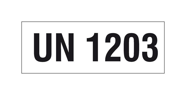 Gefahrgutaufkleber mit UN-Nummer - UN 1202 oder UN 1203