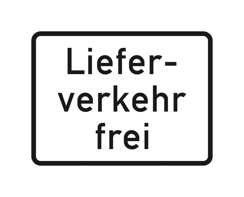 Verkehrszeichen - StVO - Lieferverkehr frei - 2 Größen