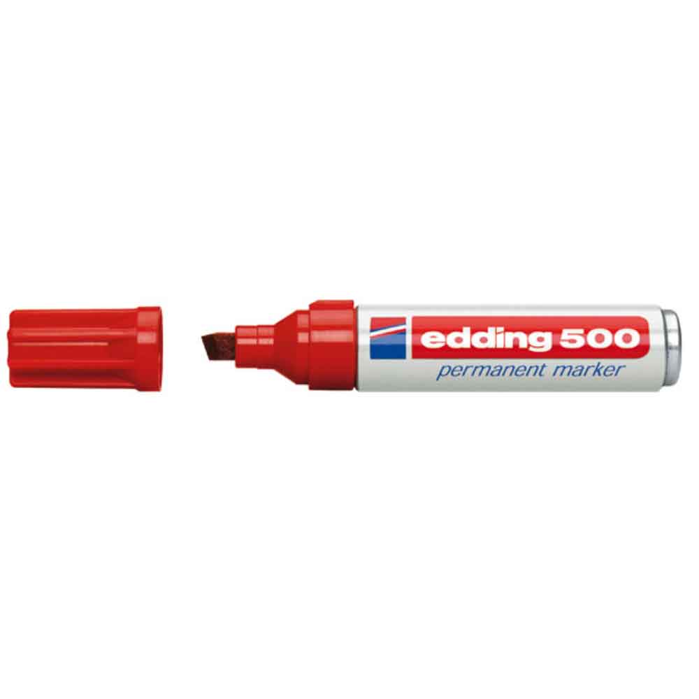 Edding 500 Permanentmarker mit Keilspitze - in 4 Farben Edding 500 Permanentmarker mit Keilspitze - in 4 Farben