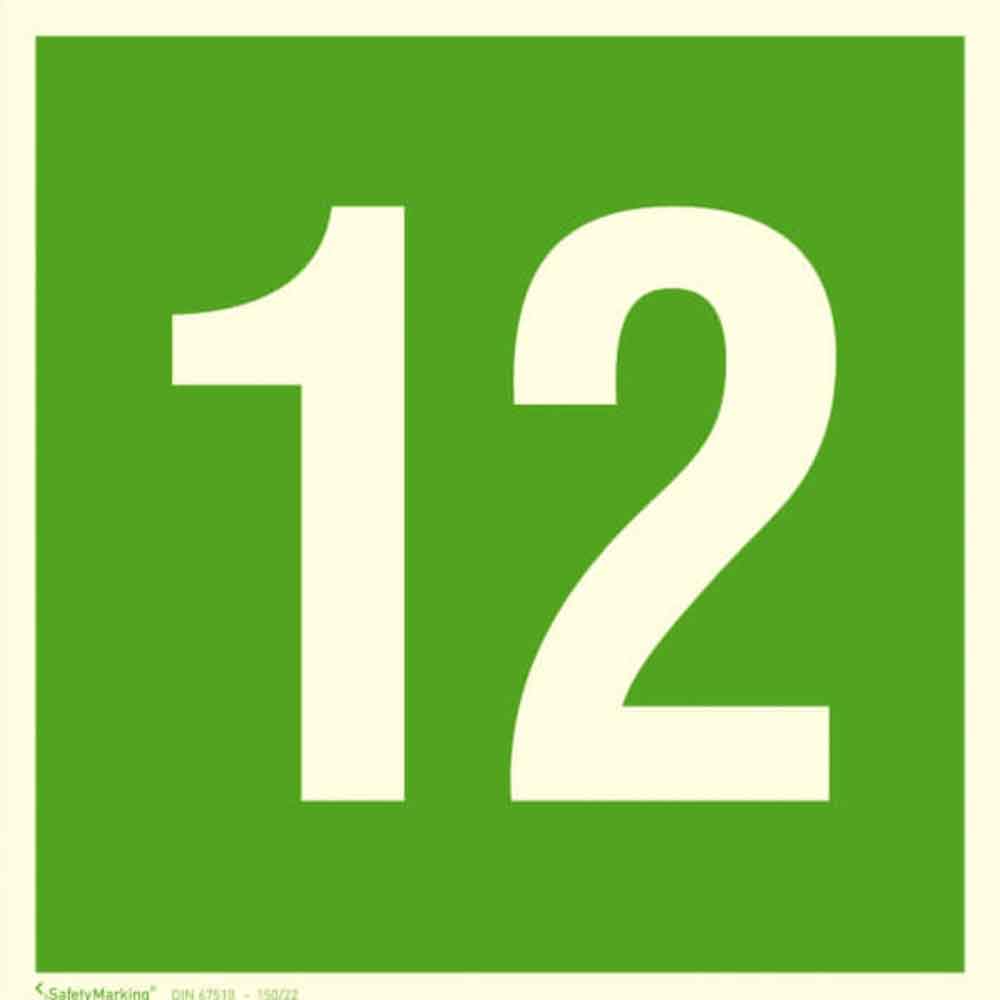 Fluchtwegschild mit Wunschtext - Etagenkennzeichnung - langnachleuchtend