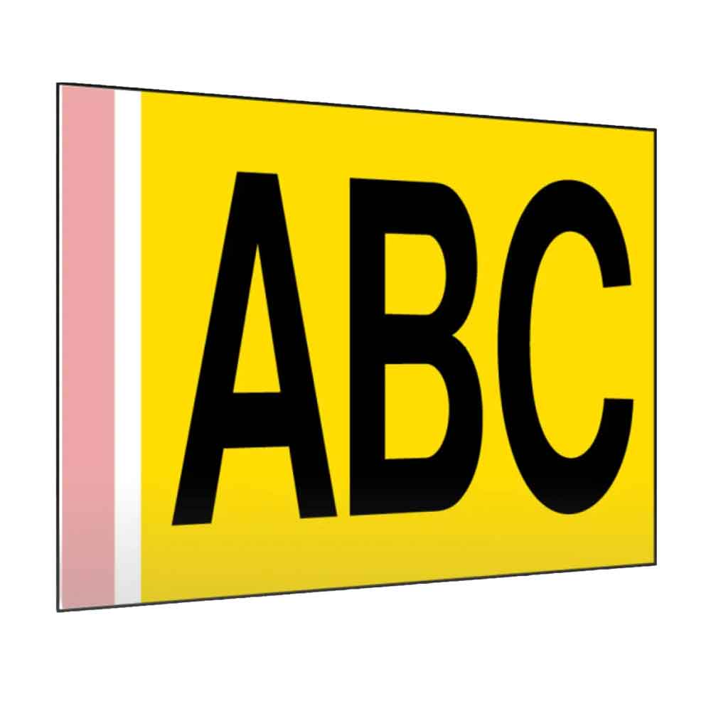 Regal- und Gangschild gerade - mit Klebestreifen - in vielen Größen - einseitiger oder beidseitiger Druck