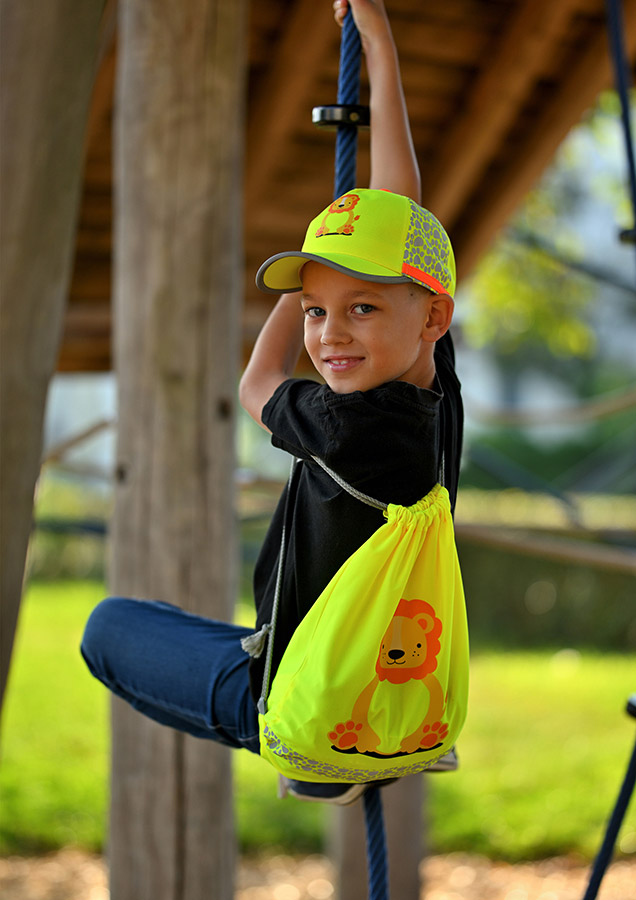 Korntex® Kinder Turnbeutel "Funtastic Wildlife"  - Gelb/Drache - Onesize