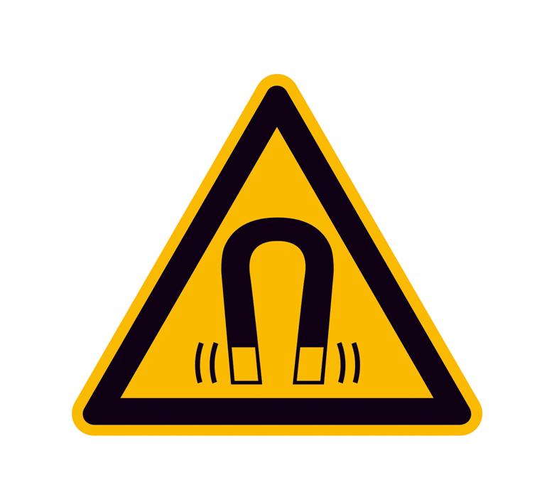 Warnschild - Warnung vor magnetischem Feld