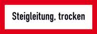 Feuerwehrzeichen Steigleitung trocken