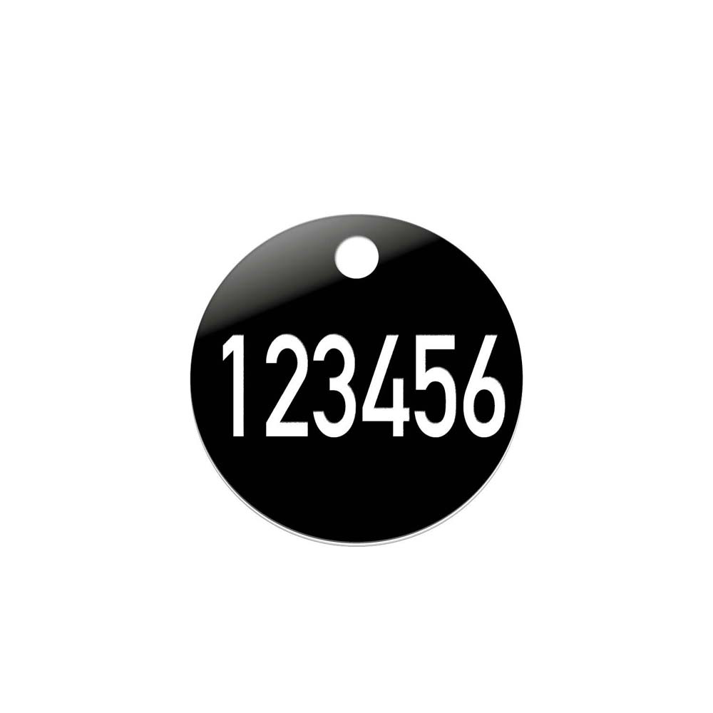 Zahlenmarken - Kunststoff - 4-6 stellig nummeriert - mit Bohrung