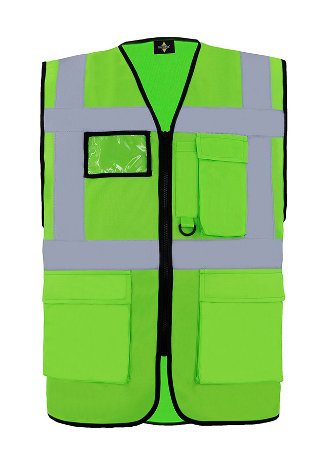 Korntex® Comfort Warnweste „Hamburg“ - Multifunktional - Weiß - M