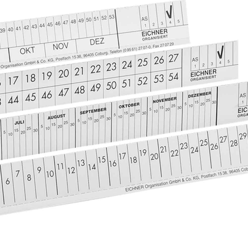 Planungsstreifen - VISIMAP / Personalhefter - 4 Zeitskalen