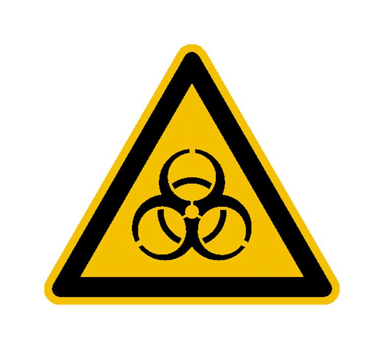 Warnschild - Warnung vor Biogefährdung
