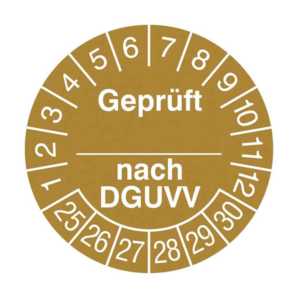 38-18-030-8-00-25-056-geprueft-nach-dguv-v-25-30-9035f7 Prüfplakette auf Rolle - Geprüft nach ... DGUVV
