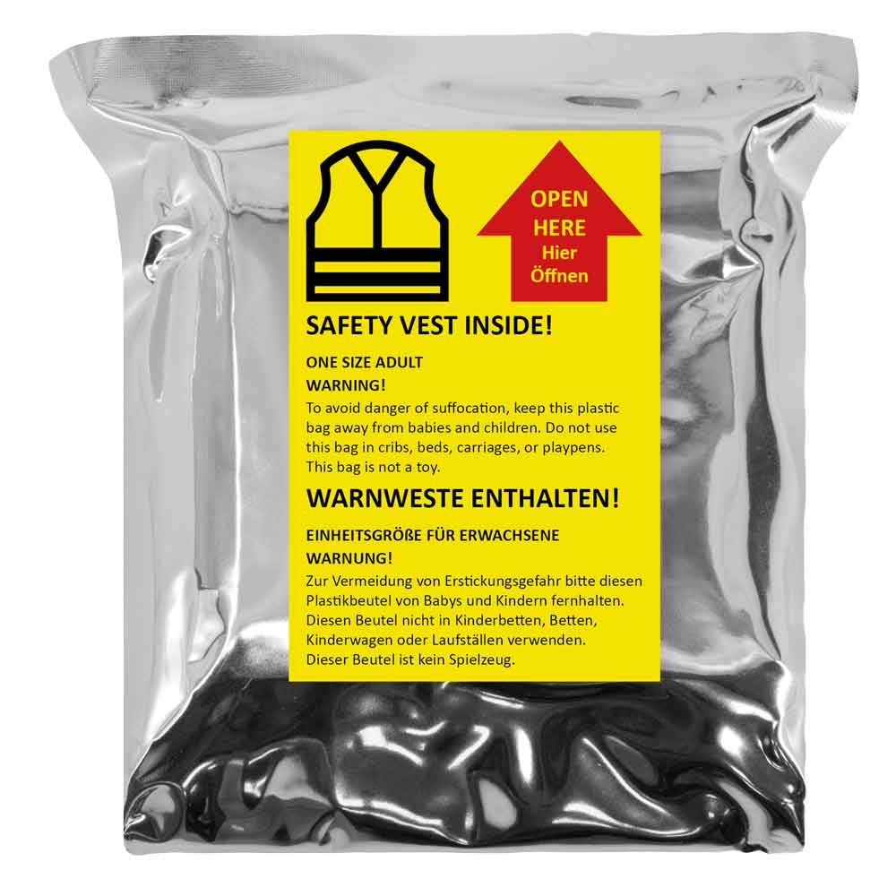 Korntex® Warnweste in Mini-Vakuum-Verpackung - "Bottrop" - 2026