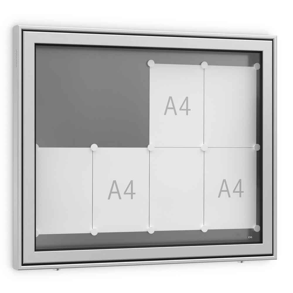 Schaukasten TN 8 RAL - 8 x DIN A4 - RAL-Farben - für Innen- und Außenbereiche