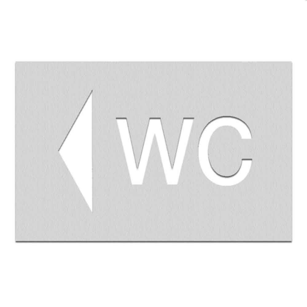 PHOS Wegweiser aus Edelstahl - Toilettenschilder mit Symbol PHOS Wegweiser aus Edelstahl - Toilettenschilder mit Symbol