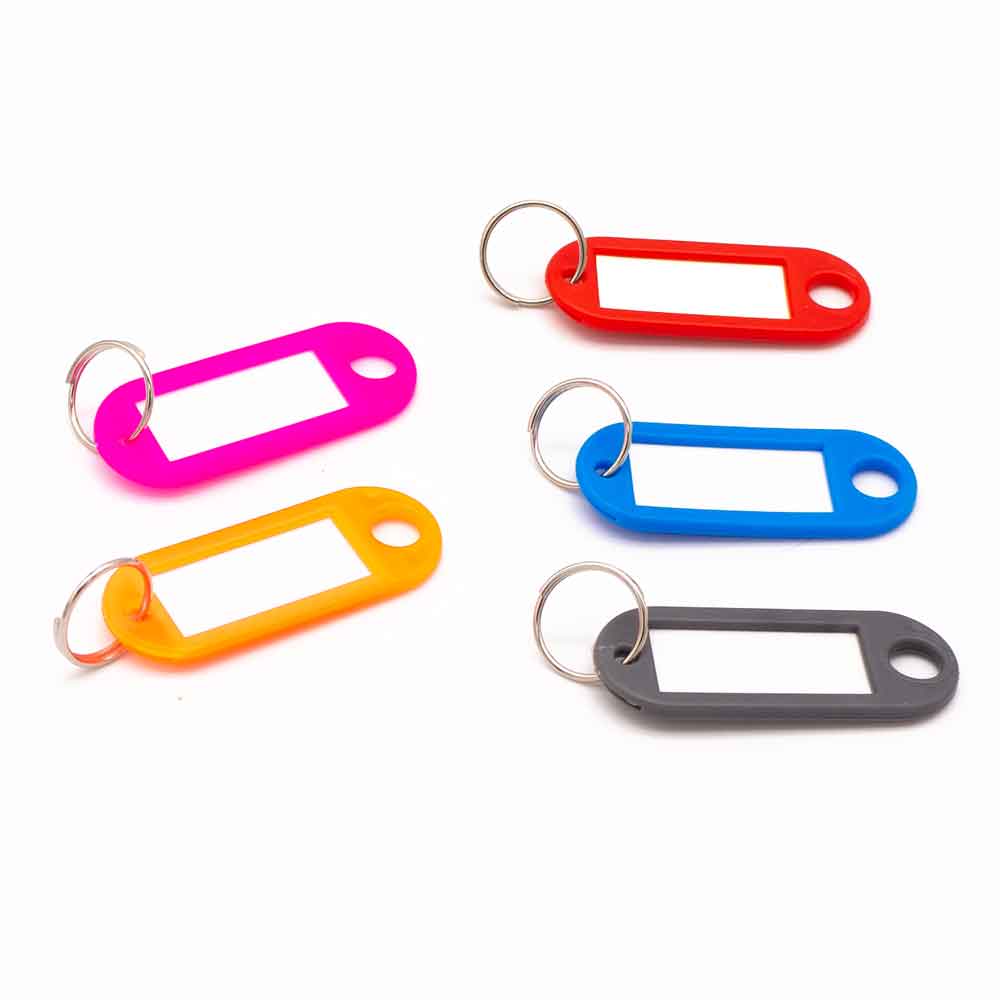 Schlüsselanhänger - mit Ring - Werbeaufdruck - in 27 Farben