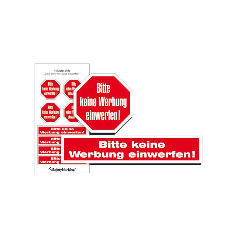 39-25-454-0-00-058-hinweisschild-gewerbe-und-privat-bitte-keine-werbung-einwerfen-2-motive-305359-y-01-1532a2 Hinweisschild - Grundbesitz - Bitte keine Werbung einwerfen! - 2 Motive