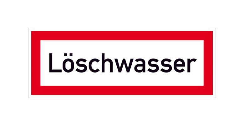 Hinweisschild für die Feuerwehr - Löschwasser