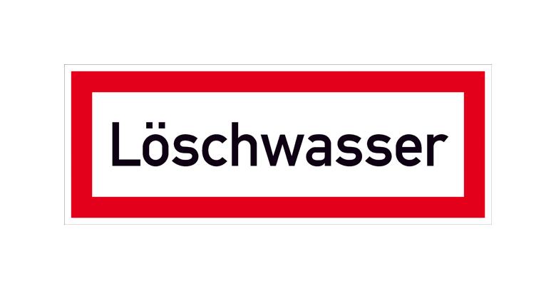 Hinweisschild für die Feuerwehr - Löschwasser