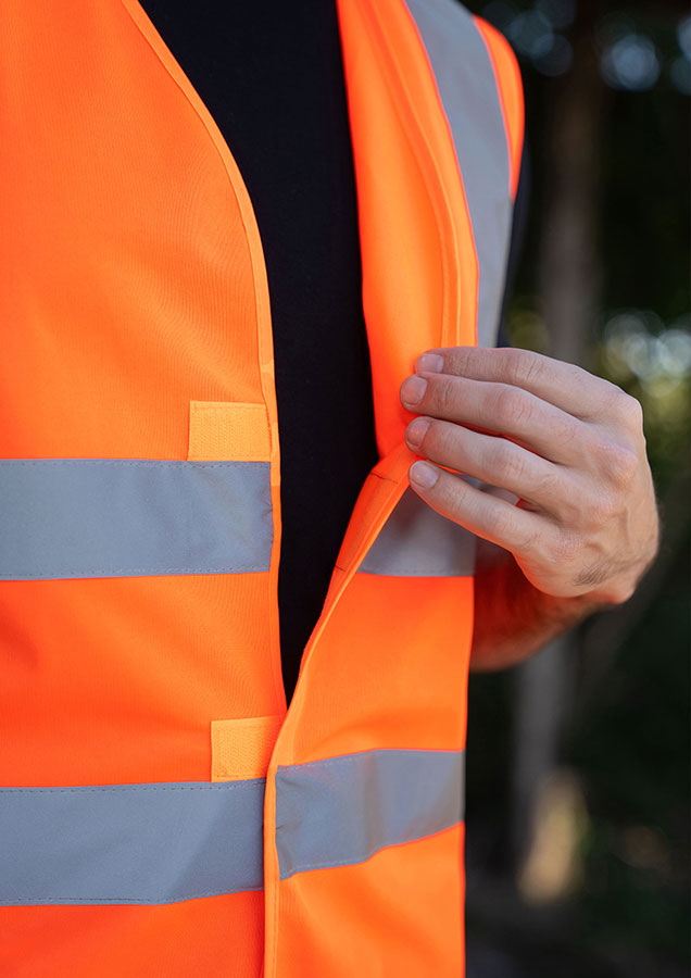 Korntex® Warweste Comfort-Fit „Minden“ - Vier Reflexstreifen - Signal