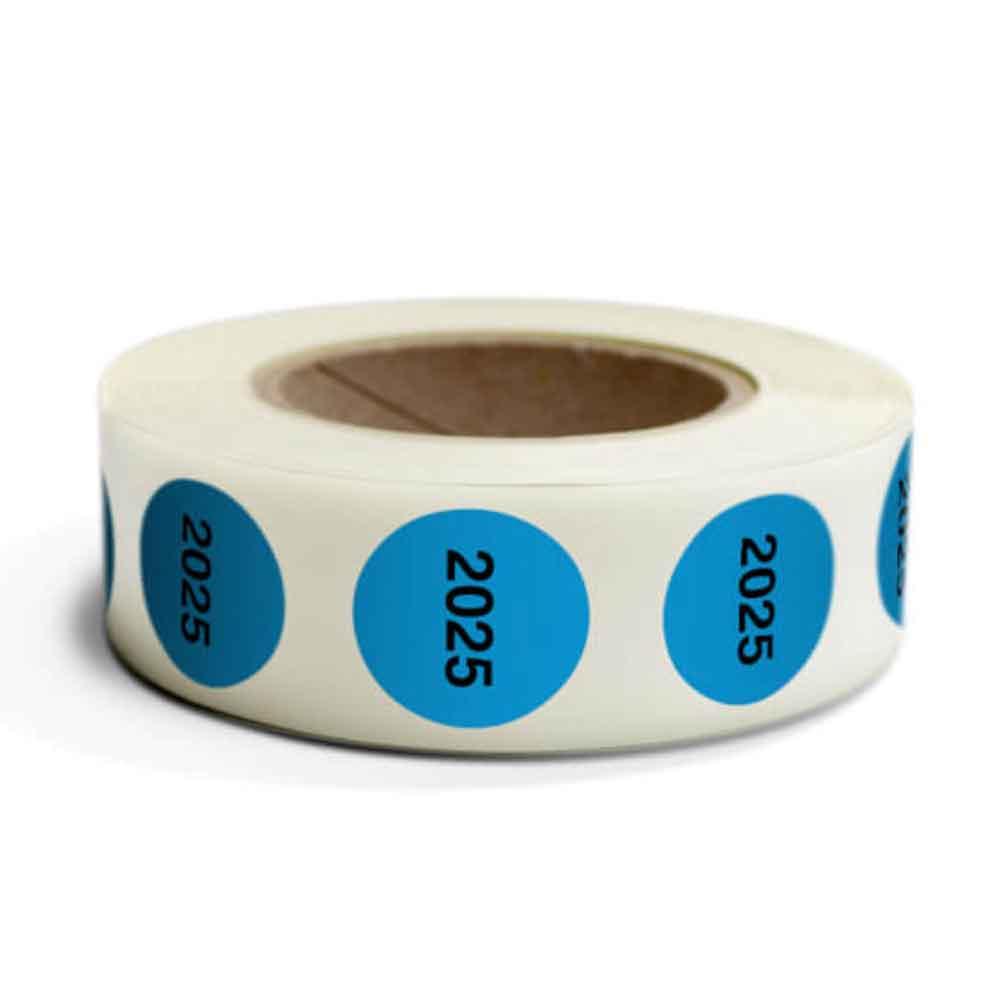 Inventur-Etiketten - mit Jahreszahl - selbstklebend - in 4 Farben