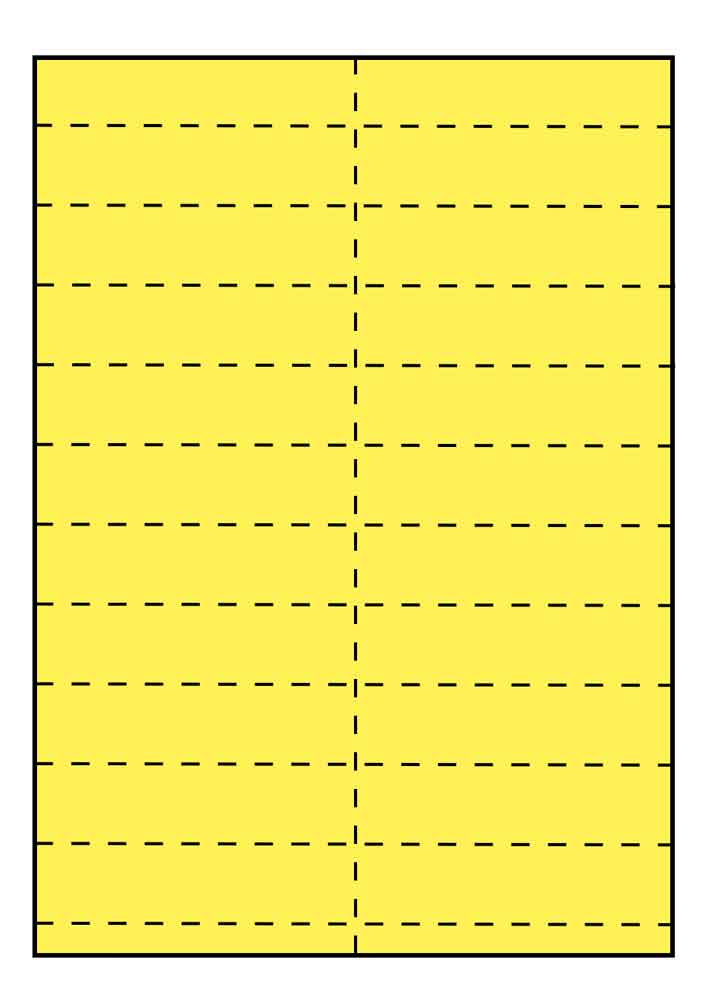 Etiketten perforiert - passend zu Etikettenhalter - in Weiss oder Gelb