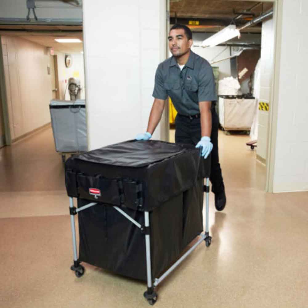 Abdeckung passend zum Transportwagen - mit Fächern für Reinigungsmittel